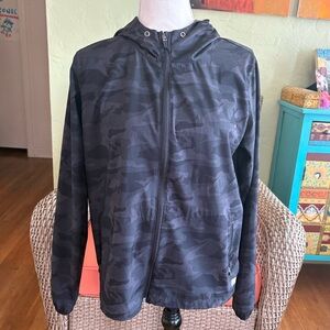 Vuori Camo Grey Hooded Zip Jacket